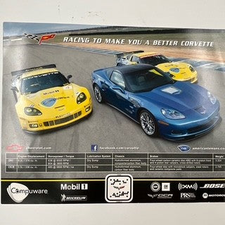 Compuware Corvette Racing Team Official American Le Mans Series ALMS Team A4 Driver Card