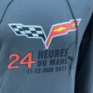 Corvette Racing Le Mans 24 Hour Race 2011 Orifical Merchandise Hoodie-Grey