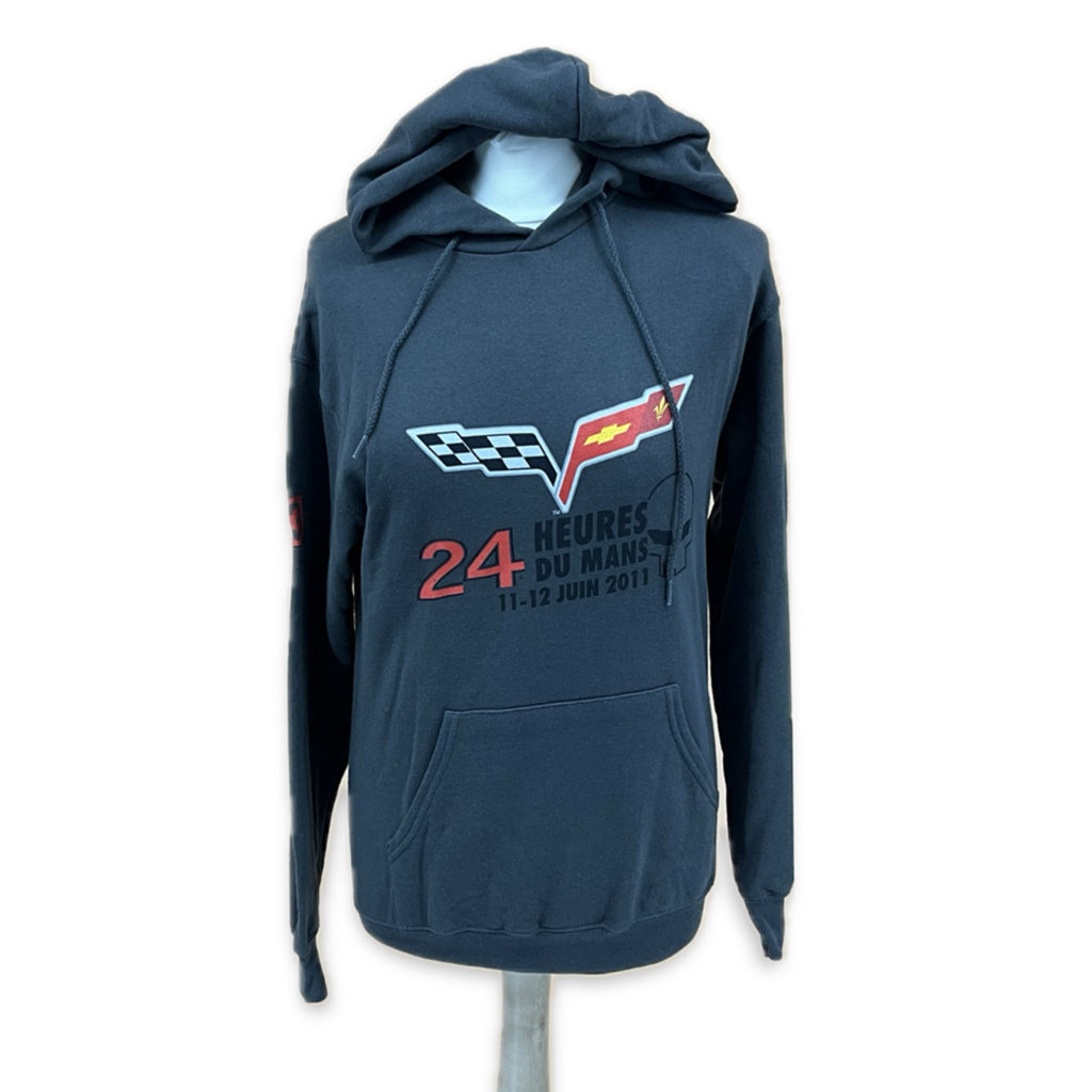 Corvette Racing Le Mans 24 Hour Race 2011 Orifical Merchandise Hoodie-Grey