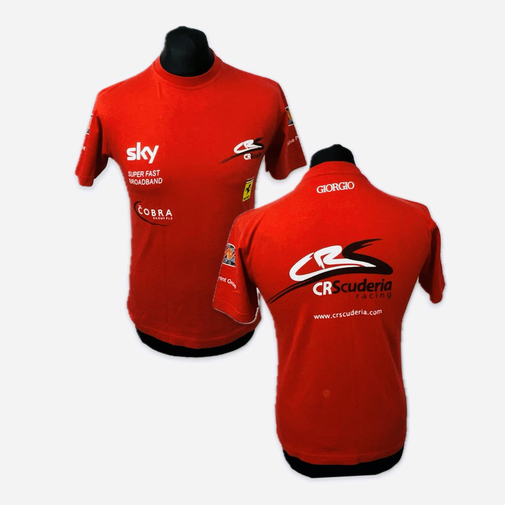 CRS Motorsport Ferrari F430 GT 2010 Le Mans Series Team Issue T-Shirt Shirt-Red