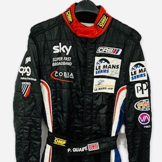 CRS Motorsport Ferrari F430 GT 2010 Le Mans Series Phil Quaife OMP Race Used Suit-Hand Signed