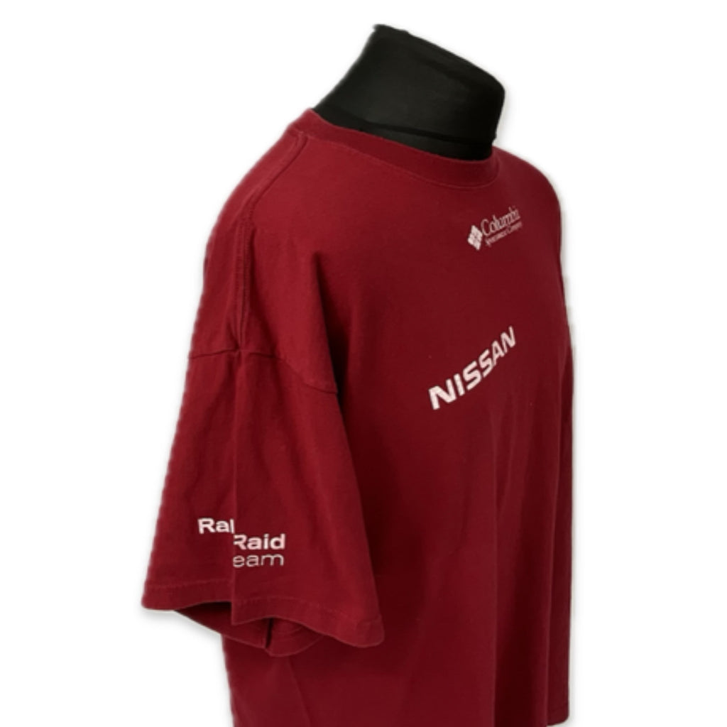 Nissan Motorsport Official Paris-Dakar Rally Team Issue T-Shirt-Maroon