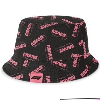 Formula 1 Collection Flat Top All Over Print   Miami Grand Prix Bucket Hat
