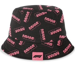 Formula 1 Collection Flat Top All Over Print   Miami Grand Prix Bucket Hat