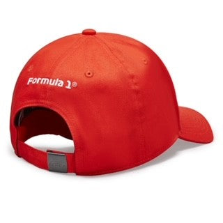 Official F1 Collection Large 3D embroidered F1 logo100% Cotton Baseball Cap-Red