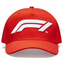 Load image into Gallery viewer, Official F1 Collection Large 3D embroidered F1 logo100% Cotton Baseball Cap-Red