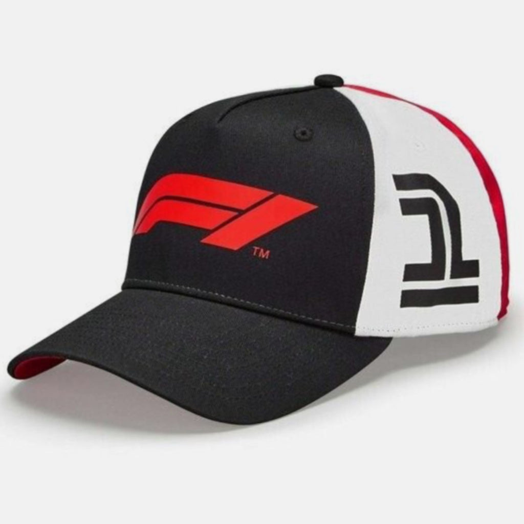 Official F1 Collection Large  F1 logo Baseball Cap-Red/Whet/Black