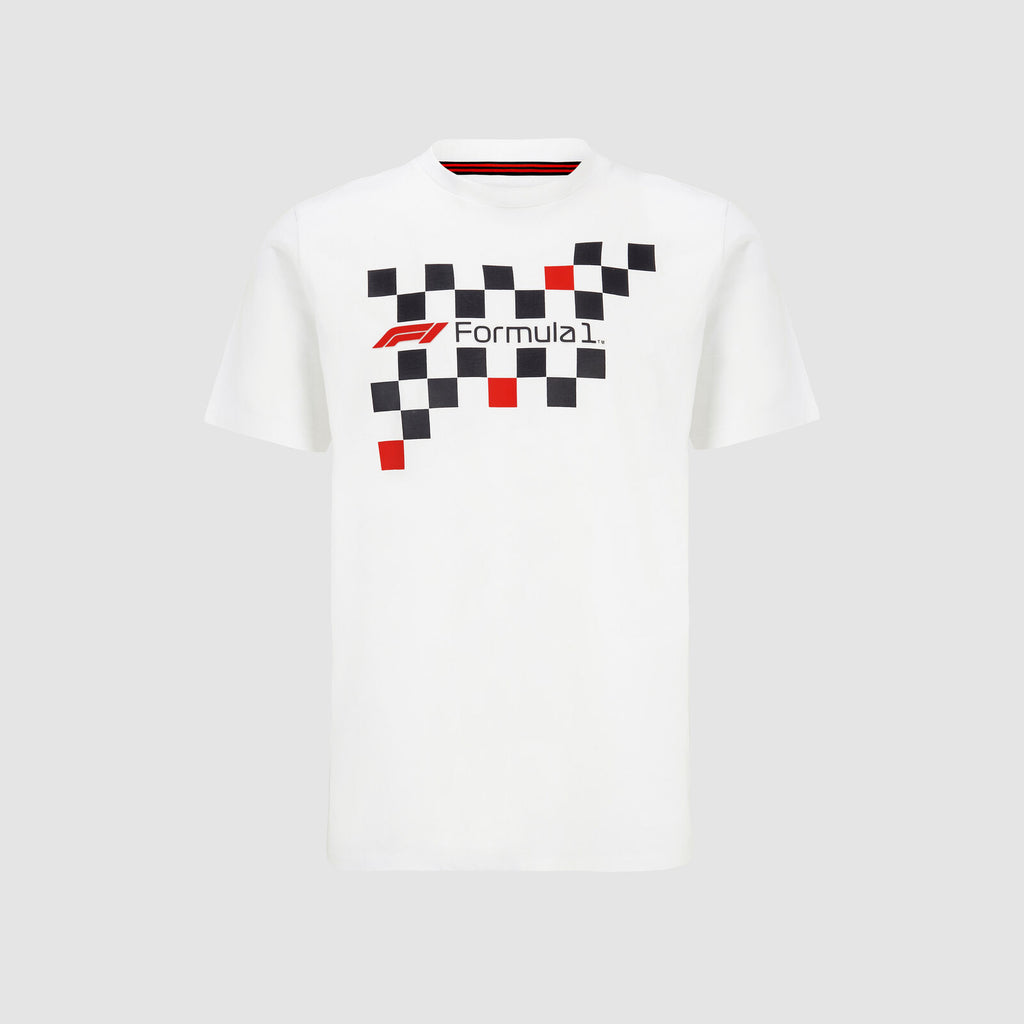 Official F1 Collection Flag graphic T-shirt-White