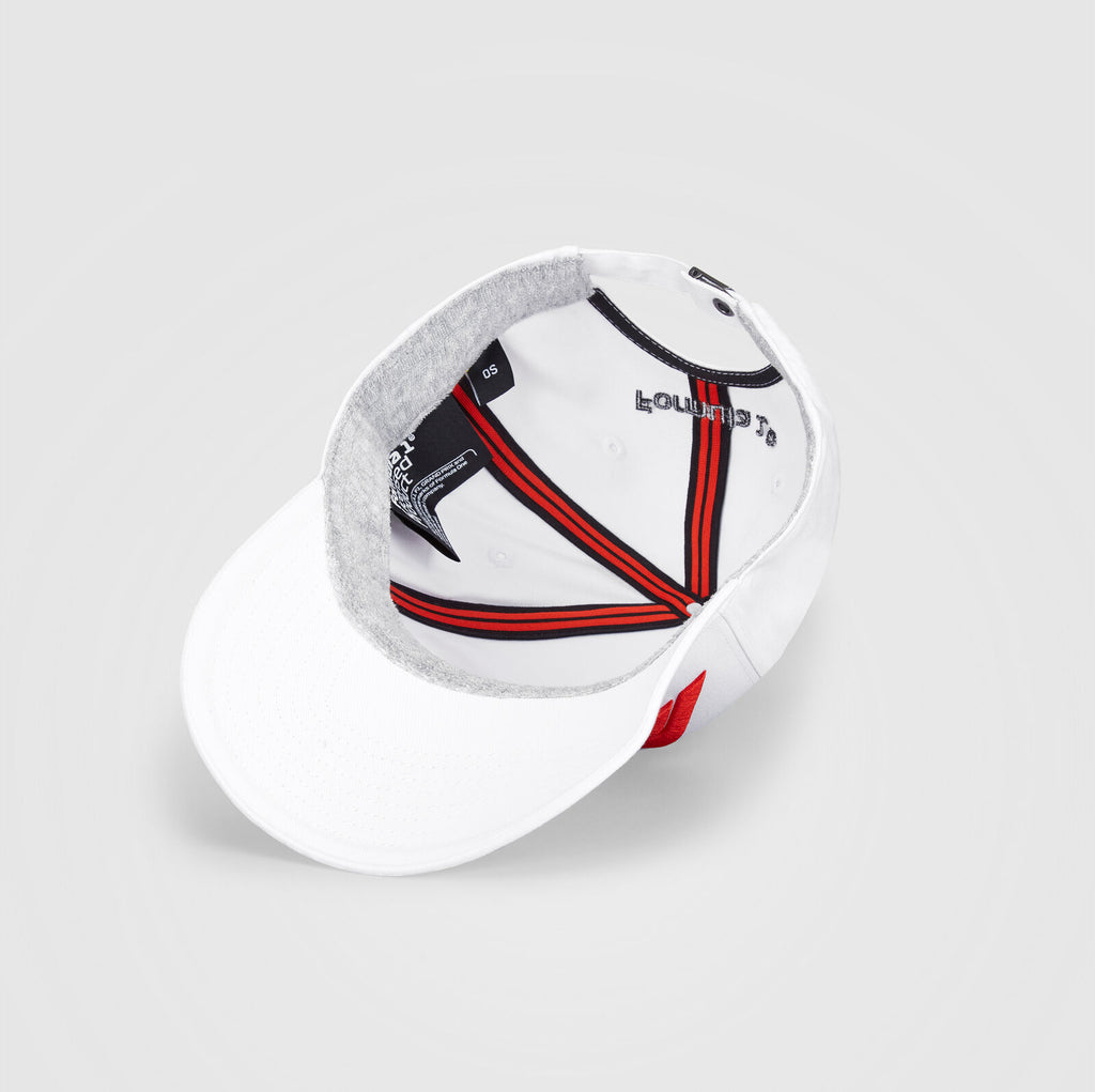 Official F1 Collection Large 3D embroidered F1 logo100% Cotton Baseball Cap-White