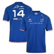 Load image into Gallery viewer, BWT Alpine F1 Team Kappa Official Merchandise Fernando Alonso 2022 Collection Driver T-Shirt-Blue