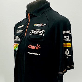 Force India F1 Team Issue VJM07 2014 Team Issue Race Day Polo Shirt Smirnoff-Black