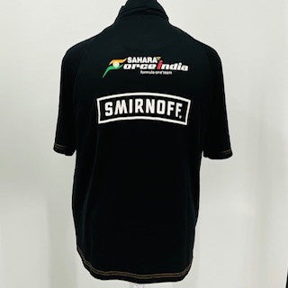 Force India F1 Team Issue VJM07 2014 Team Issue Race Day Polo Shirt Smirnoff-Black