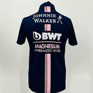 Force India F1 Team Issue VJM10 2017 Team Issue Race Day Polo Shirt Jonnie Walker-Blue