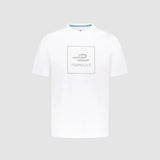 ABB FIA Formula-E Official Merchandise Large Logo Organic Cotton T-shirt-White