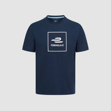 Load image into Gallery viewer, ABB FIA Formula-E Official Merchandise Large Logo Organic Cotton T-shirt-Navy Blue