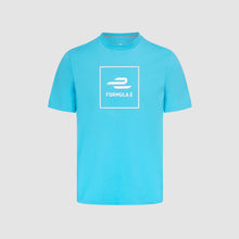 Load image into Gallery viewer, ABB FIA Formula-E Official Merchandise Large Logo Organic Cotton T-shirt-Light Blue