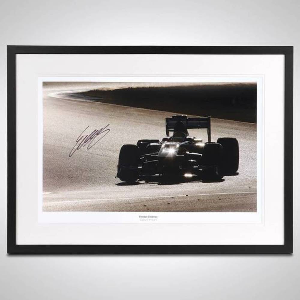 Sauber Formula One Team 2015 Esteban Gutierrez Official Sauber F1 Team Limited Edition Hand Signed Framed Photo Print