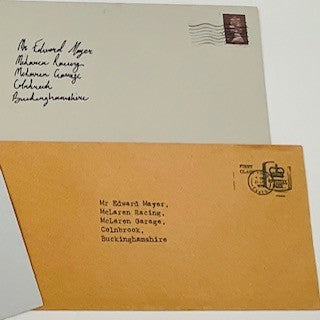 Genuine Rush the Move Film Prop Edward Mayer( Colin Stinton) Letters Used in the Iconic Movie