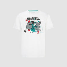 Load image into Gallery viewer, Official Mercedes AMG Petronas Formula One Team George Russell #63 Graphics T-shirt-White