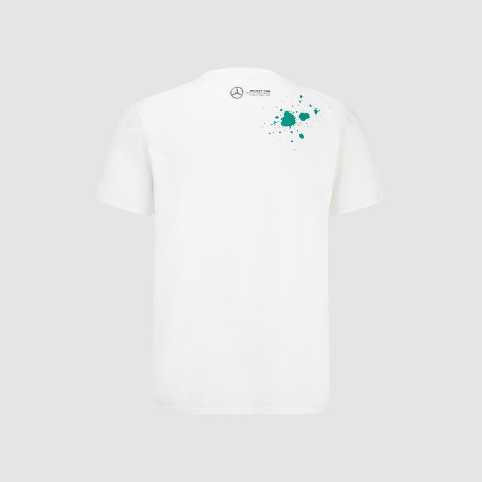 Official Mercedes AMG Petronas Formula One Team George Russell #63 Graphics T-shirt-White
