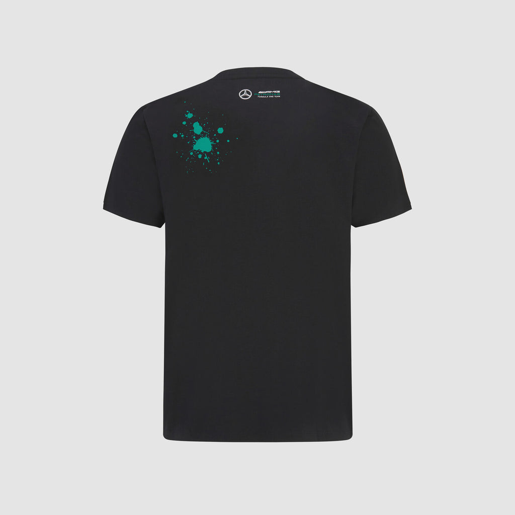 Official Mercedes AMG Petronas Formula One Team George Russell #63 Graphics T-shirt-Black