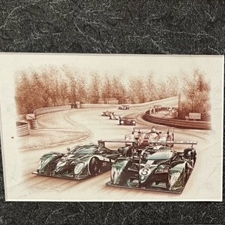 Guy Smith Le Mans Winner Hand Signed Team Bentley 2003 Mounted Post Card Set