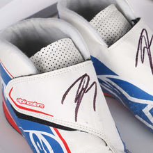 Load image into Gallery viewer, 2022 Kevin Magnussen Haas F1 Team Signed Replica Race Boots in Display Case.
