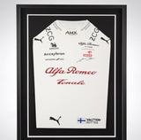 2022 Valtteri Bottas Signed Race Used Alfa Romeo F1 Team Framed Nomex Top