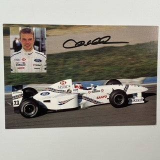 Jan Magnussen Hand Signed Stewart Ford Grand prix F1 Team Photograph