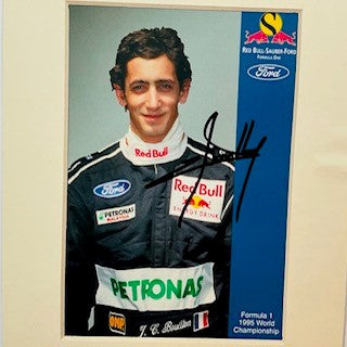 Jean-Christophe Boullion Hand Signed Portrait McLarenF1 Team Photograph