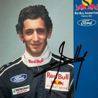 Jean-Christophe Boullion Hand Signed Portrait McLarenF1 Team Photograph