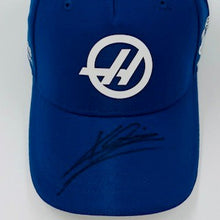 Load image into Gallery viewer, Kevin Magnussen  Hand Signed Official Haas F1 Team Cap 2022-Blue