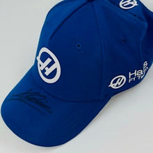 Load image into Gallery viewer, Kevin Magnussen  Hand Signed Official Haas F1 Team Cap 2022-Blue