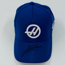 Load image into Gallery viewer, Kevin Magnussen  Hand Signed Official Haas F1 Team Cap 2022-Blue