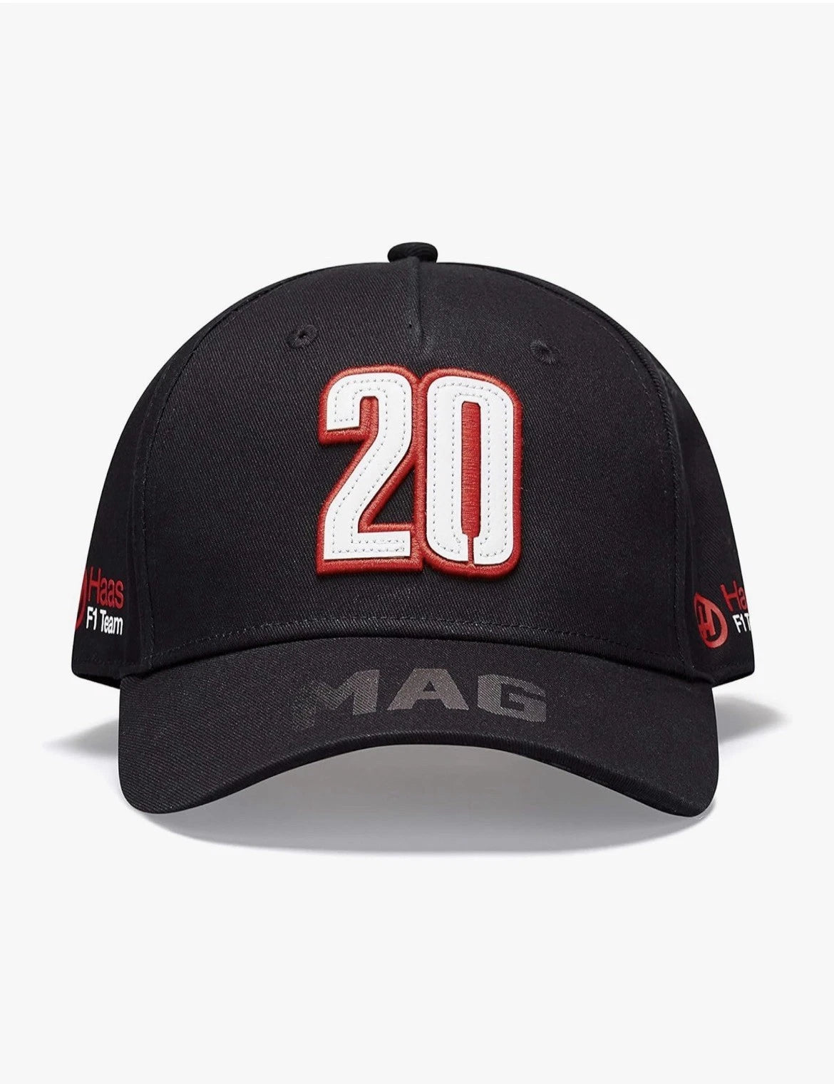 New Haas F1 Team Kevin Magnussen No. 20 Official Driver Cap – Black - Pit-Lane Motorsport
