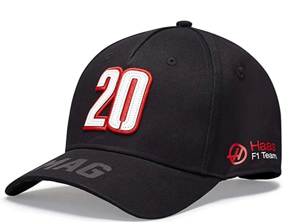 New Haas F1 Team Kevin Magnussen No. 20 Official Driver Cap – Black - Pit-Lane Motorsport