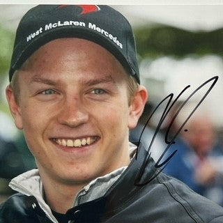 Kimi Raikkonen&nbsp; Hand Signed Portrait McLarenF1 Team Photograph