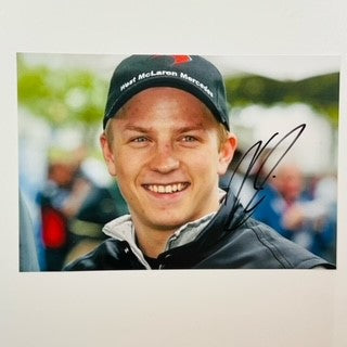 Kimi Raikkonen&nbsp; Hand Signed Portrait McLarenF1 Team Photograph