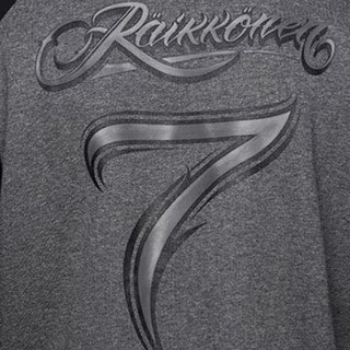 Kimi Raikkonen Formula One World champion Official Merchandise Kimi Script Logo Sweater-Black/Grey