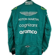 Load image into Gallery viewer, 2022 Lance Stroll Used Cognizant Aston Martin Racing Formula One Team Alpinestars Race Suit