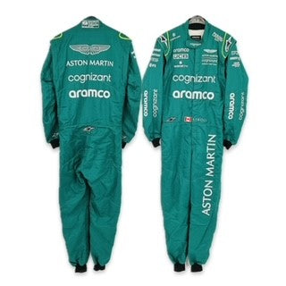 2022 Lance Stroll Used Cognizant Aston Martin Racing Formula One Team Alpinestars Race Suit