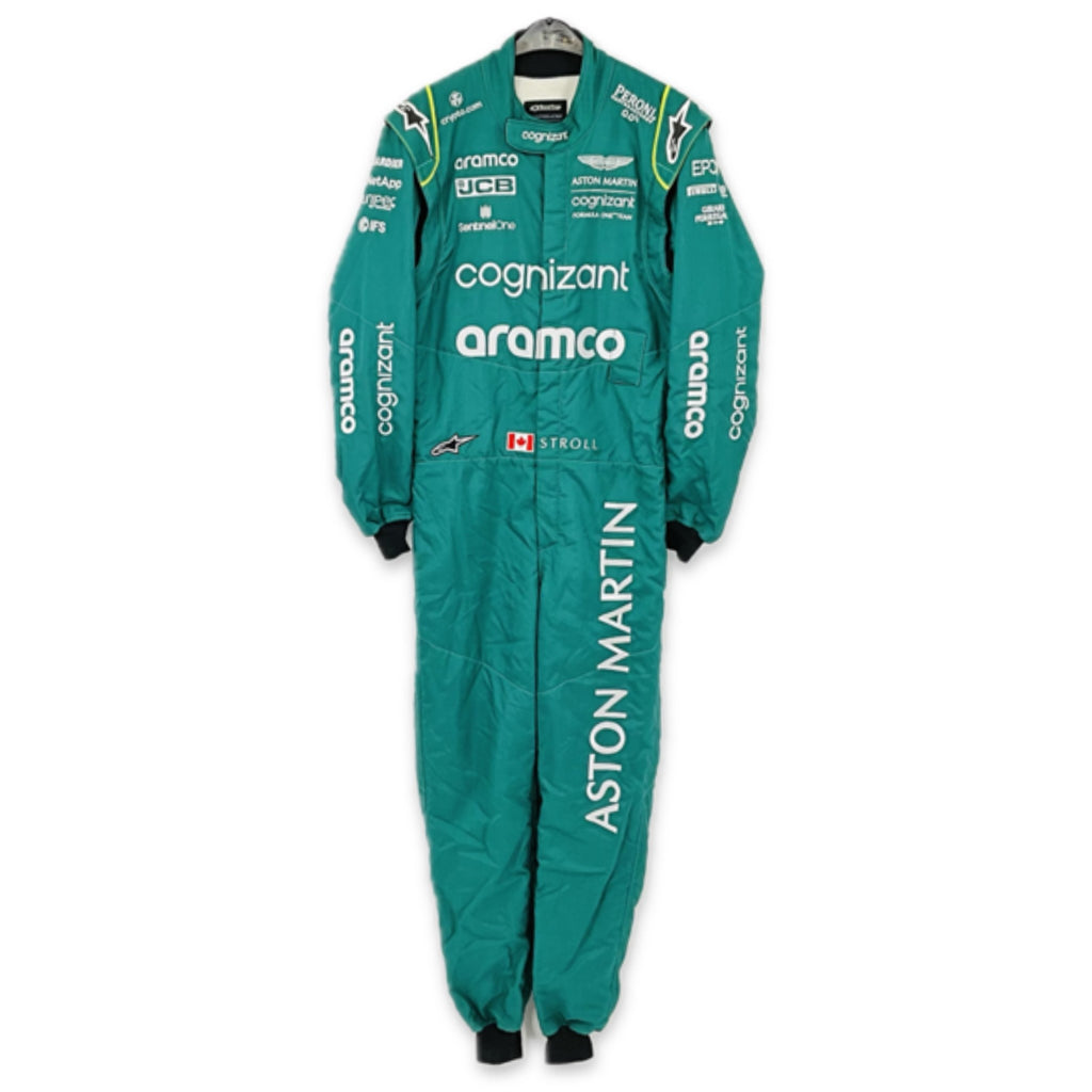 2022 Lance Stroll Used Cognizant Aston Martin Racing Formula One Team Alpinestars Race Suit