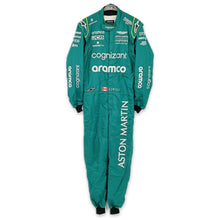 Load image into Gallery viewer, 2022 Lance Stroll Used Cognizant Aston Martin Racing Formula One Team Alpinestars Race Suit