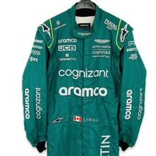 Load image into Gallery viewer, 2022 Lance Stroll Used Cognizant Aston Martin Racing Formula One Team Alpinestars Race Suit