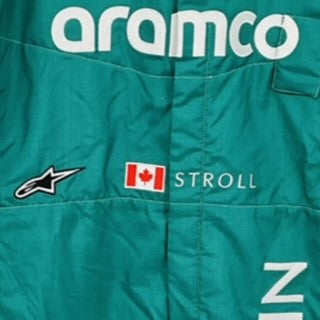 2022 Lance Stroll Used Cognizant Aston Martin Racing Formula One Team Alpinestars Race Suit