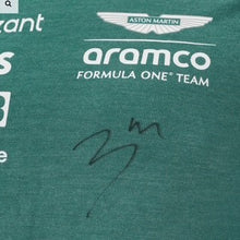 Load image into Gallery viewer, 2024 Lance Stroll Used Cognizant Aston Martin Racing Formula One Team Hand Signed  Nomex Top