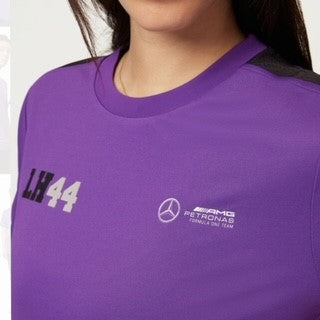 Mercedes AMG Petronas F1 Team Official Merchandise Lewis Hamilton 44 Sports T-Shirt-Purple - Pit-Lane Motorsport