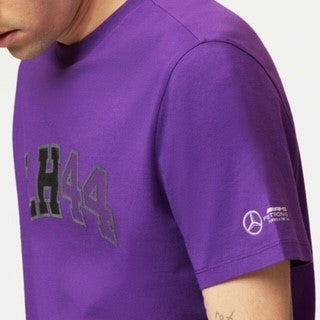 Mercedes AMG Petronas F1 Team Official Merchandise Lewis Hamilton LH44 Sports T-Shirt-Purple