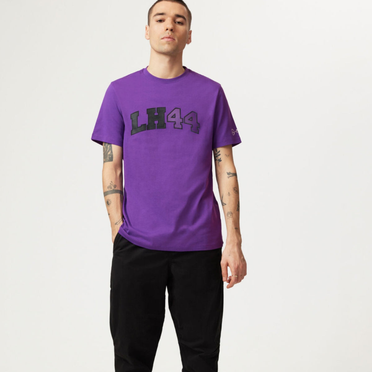 Mercedes AMG Petronas F1 Team Official Merchandise Lewis Hamilton LH44 Sports T-Shirt-Purple - Pit-Lane Motorsport