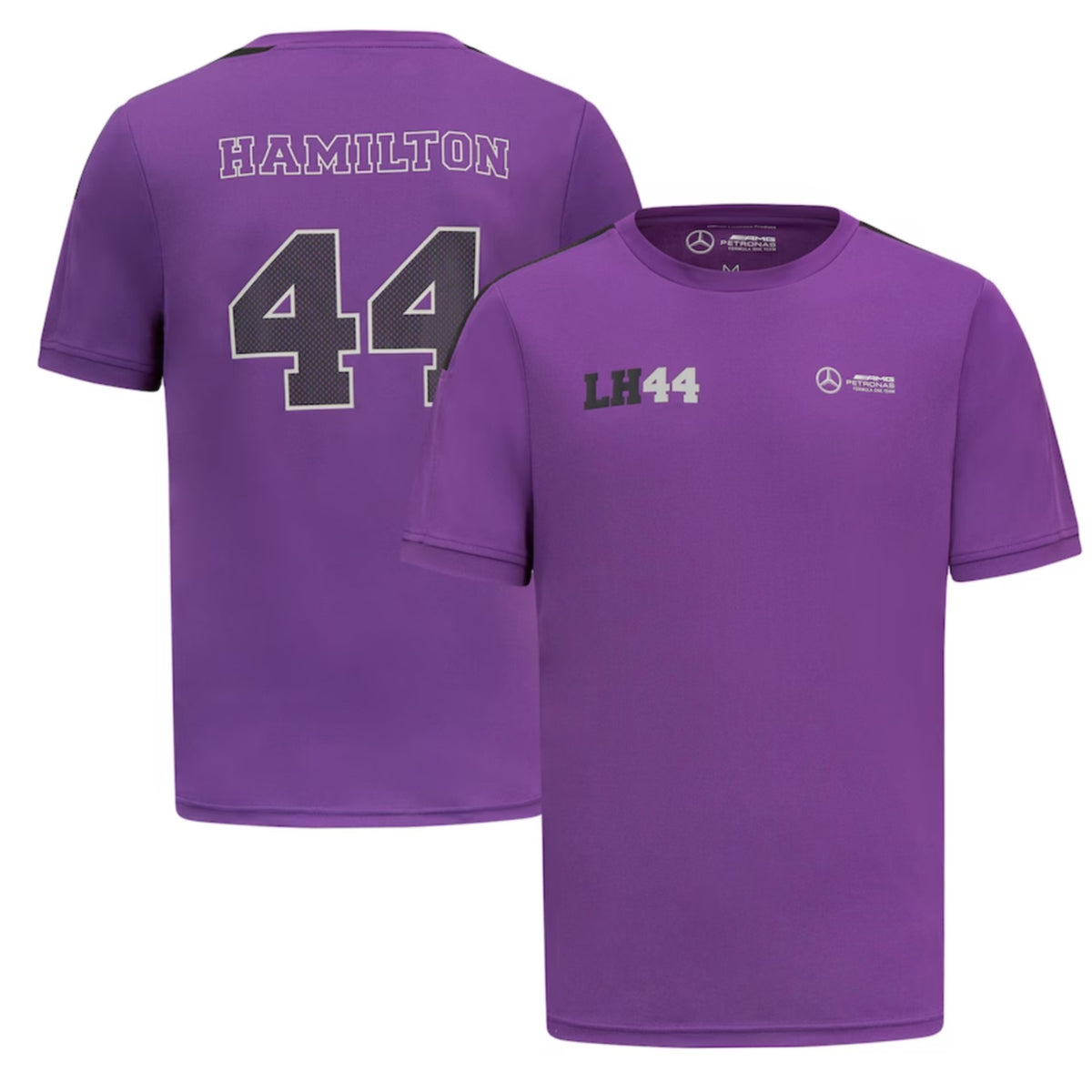 Mercedes AMG Petronas F1 Team Official Merchandise Lewis Hamilton 44 Sports T-Shirt-Purple - Pit-Lane Motorsport